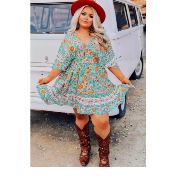 Free People Dresses & Skirts - SOUTHERN FRIED CHICS Floral Boho Dress
